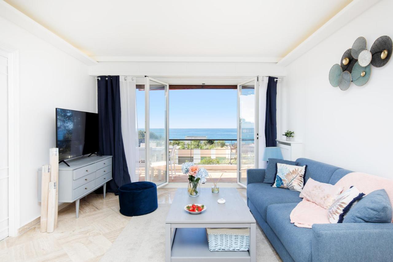 Suite Riviera - Sea View - Clim - 50M Plage - Residence De Standing - Spacieux 180 M2 - Parking Cannes Dış mekan fotoğraf