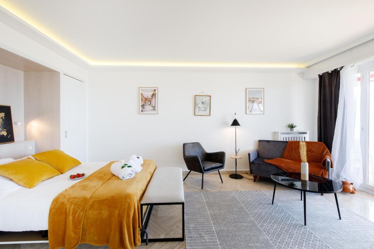 Suite Riviera - Sea View - Clim - 50M Plage - Residence De Standing - Spacieux 180 M2 - Parking Cannes Dış mekan fotoğraf