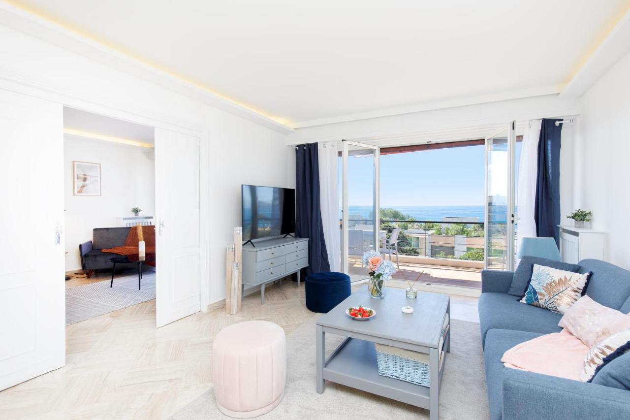 Suite Riviera - Sea View - Clim - 50M Plage - Residence De Standing - Spacieux 180 M2 - Parking Cannes Dış mekan fotoğraf