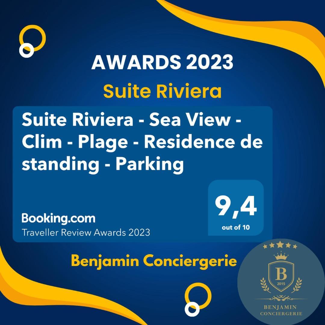 Suite Riviera - Sea View - Clim - 50M Plage - Residence De Standing - Spacieux 180 M2 - Parking Cannes Dış mekan fotoğraf